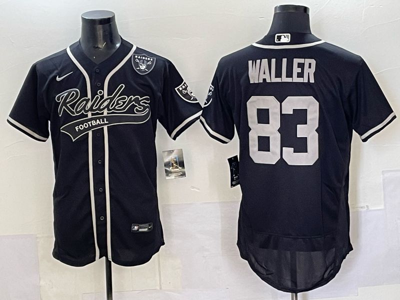 Men 2025 Oakland Raiders #83 Waller black Joint Name Nike Elite NFL Jersey style 04->oakland raiders->NFL Jersey